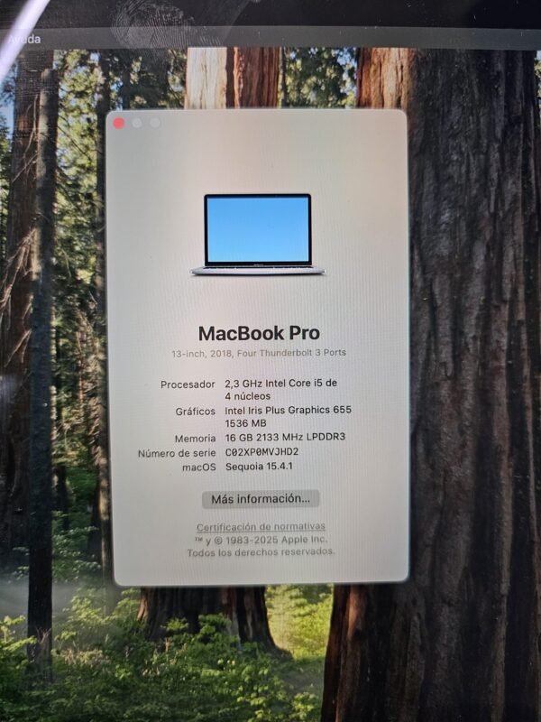 MacBookPro 2018 16GB RAM 256SSD i5 13"! - Imagen 3