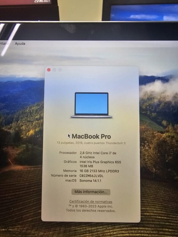MacBookPro 2019 16GB RAM 500SSD i7 13"! - Imagen 3