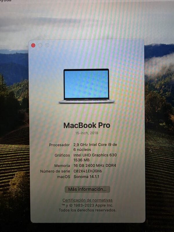 MacBookPro i9 15" 16GB RAM 500SSD 2018! - Imagen 3