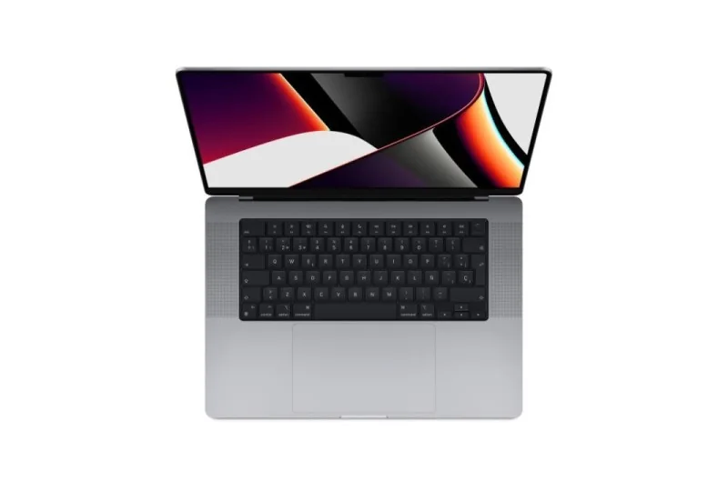 MacBook Pro 16 pulgadas (2021-2023) abierto, vista cenital